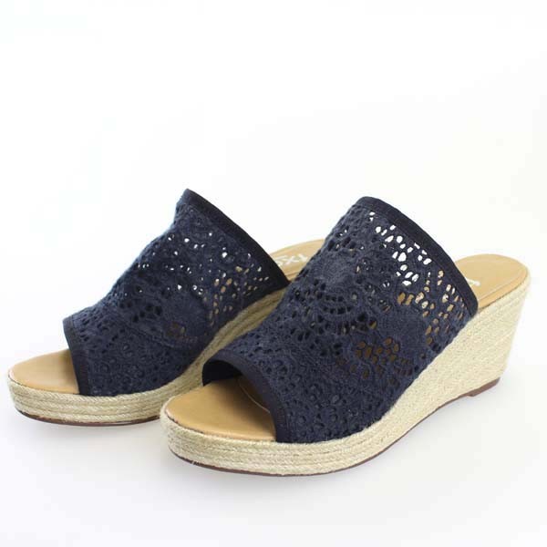 f×a レースミュール ブルー size37 f×a レースミュール ブルー size37