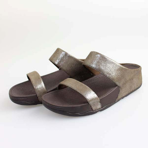 FitFlop LULU SHIMMERSUEDE SLIDE ブロンズ FitFlop LULU SHIMMERSUEDE SLIDE ブロンズ