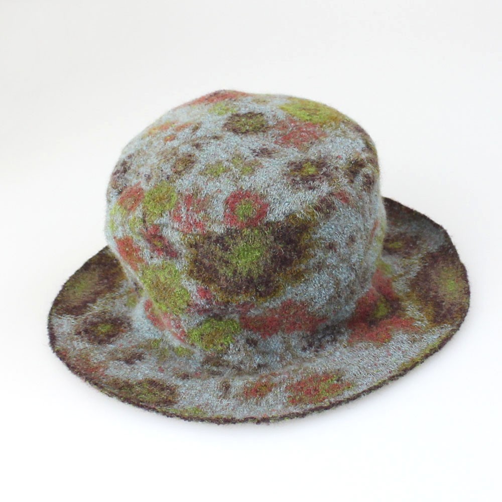 BUTAPANA 花柄帽子 ブルー size M BUTAPANA 花柄帽子 ブルー size M