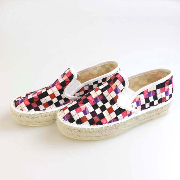 PIANURA STUDIO ピアヌラ ピアヌラストゥーディオ モザイク模様スリッポン PIANURA STUDIO ピアヌラ ピアヌラストゥーディオ モザイク模様スリッポン