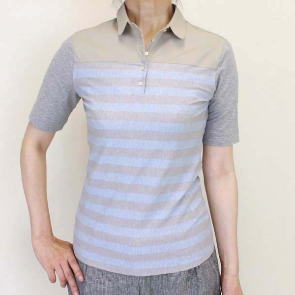 FABIANA FIRIPPI ブルーボーダーポロシャツ FABIANA FIRIPPI ブルーボーダーポロシャツ
