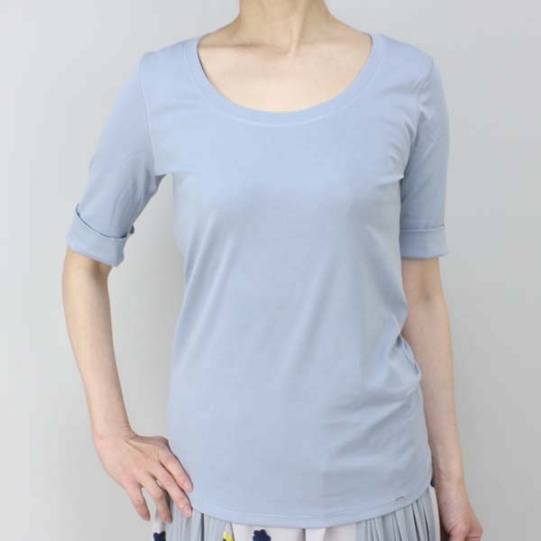 MARCCAIN 綿ストレッチ半袖カットソー グレー size L MARCCAIN 綿ストレッチ半袖カットソー グレー size L