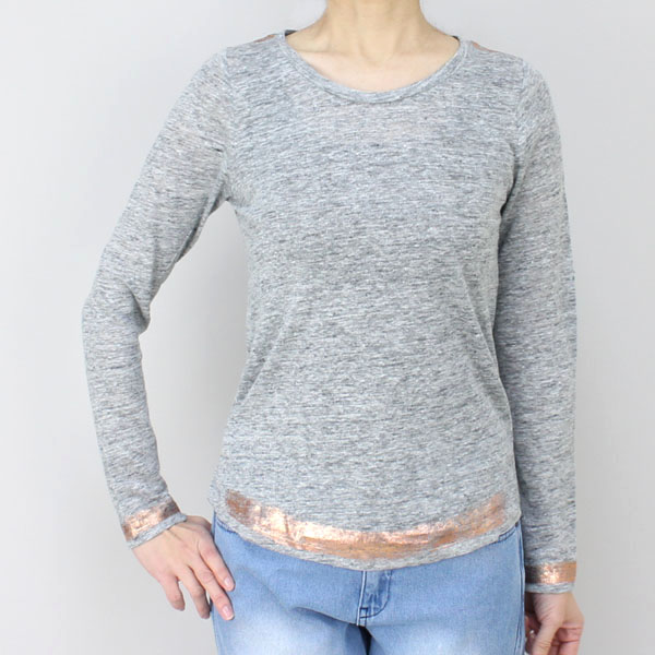 コテラック Cotelac グレー長袖麻カットソー グレー size M コテラック Cotelac グレー長袖麻カットソー グレー size M