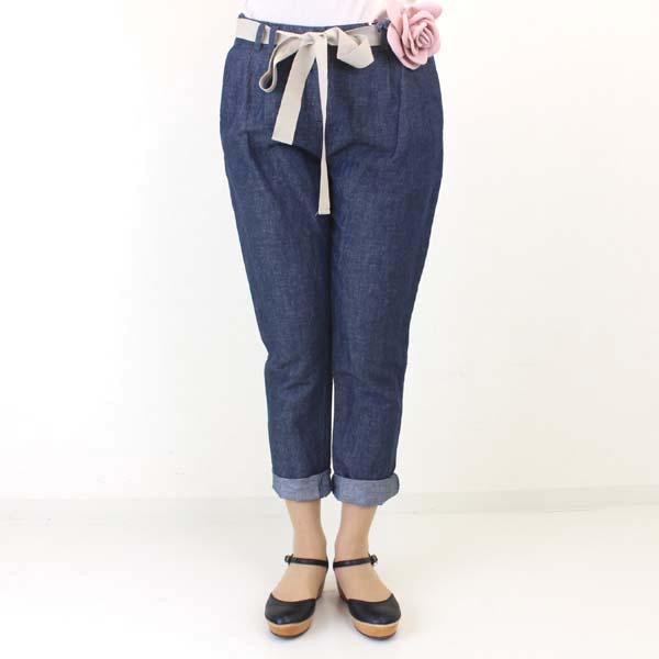 コサージュベルト付パンツ コサージュベルト付パンツ