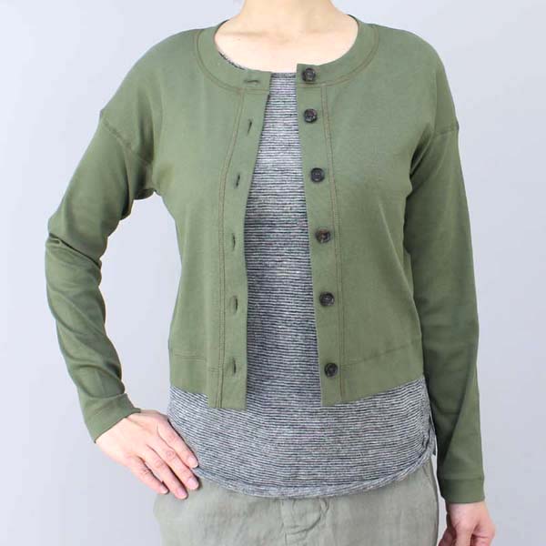 MARCCAIN 丸首カーディガン グリーン size M MARCCAIN 丸首カーディガン グリーン size M