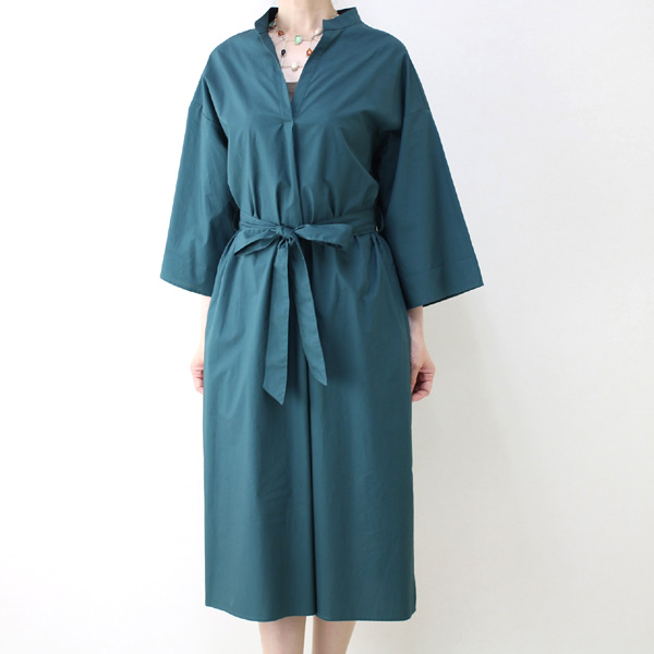 フィッツア 深緑スキッパーリボンベルトワンピース グリーン size M フィッツア 深緑スキッパーリボンベルトワンピース グリーン size M