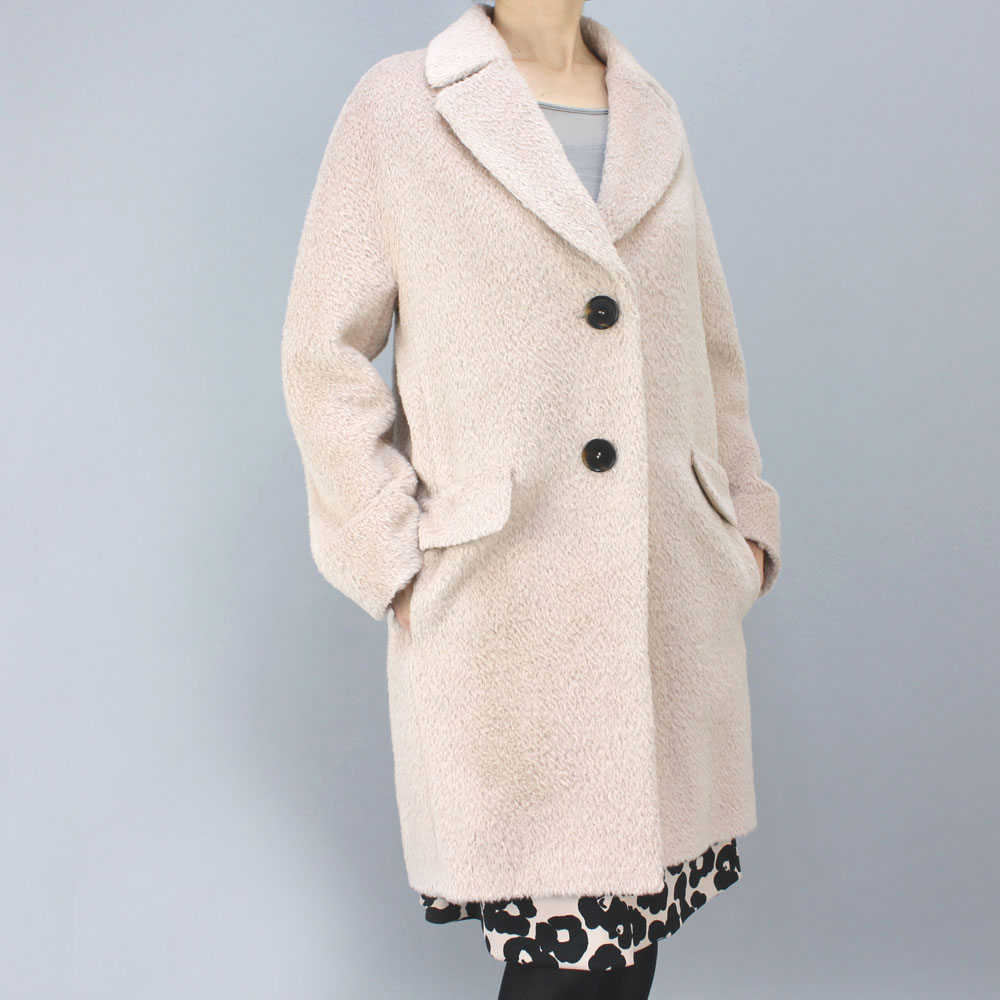 MARCCAIN マークケイン ピンクベージュアルパカコート size M MARCCAIN マークケイン ピンクベージュアルパカコート size M