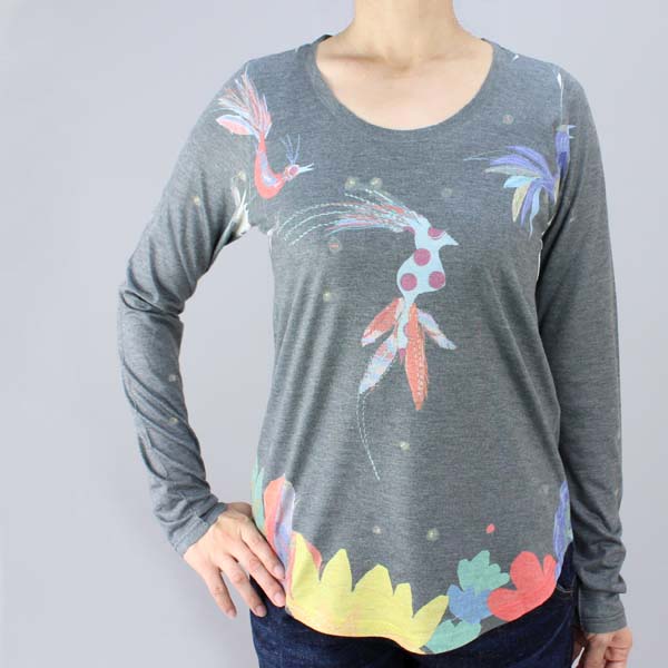 コテラック 柄カットソー グレー size M コテラック 柄カットソー グレー size M
