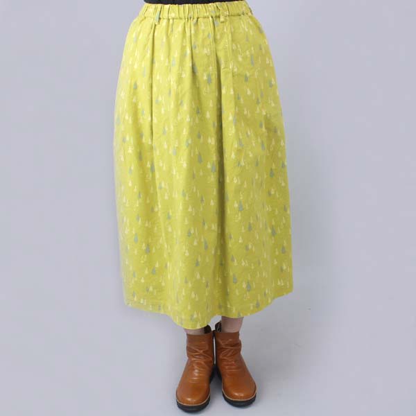 FOO フォレスト柄スカート イエロー size M FOO フォレスト柄スカート イエロー size M