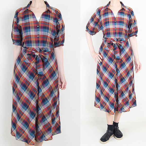 コテラック マルチカラーチェックワンピース – セレクトショップ femme 