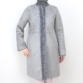 ヒロココシノ YUMA KOSHINO フェイクファーコート グレー size M