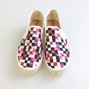 PIANURA STUDIO ピアヌラ ピアヌラストゥーディオ モザイク模様スリッポン