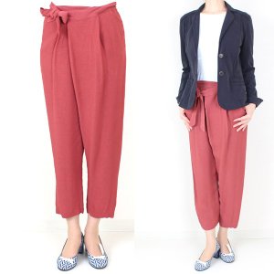 トランジットパーサッチ　テラコッタラップ風七分丈パンツ